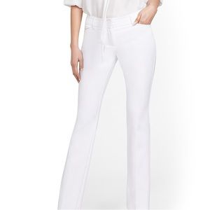 NWT - 7th Ave New York & Co White Signature Straight Leg Crop Pants - Size 16